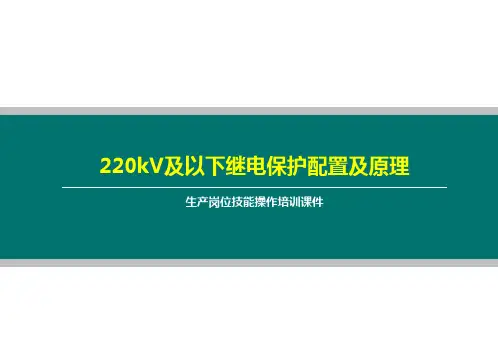 220kV及以下继电保护配置及原理