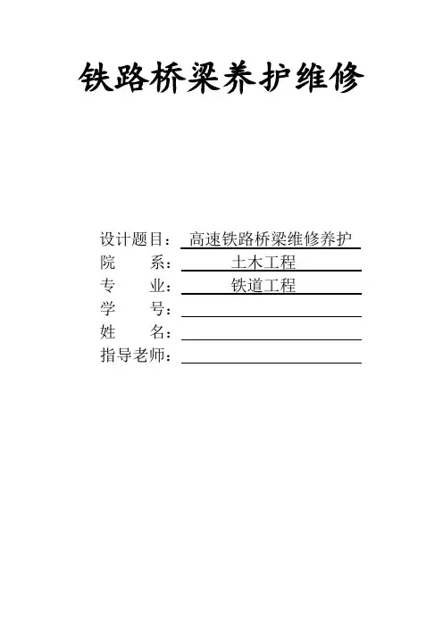 铁路桥梁养护维修