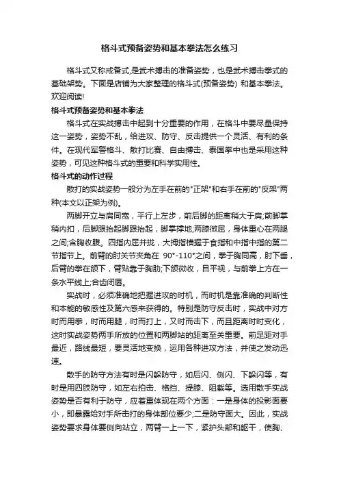 格斗式预备姿势和基本拳法怎么练习