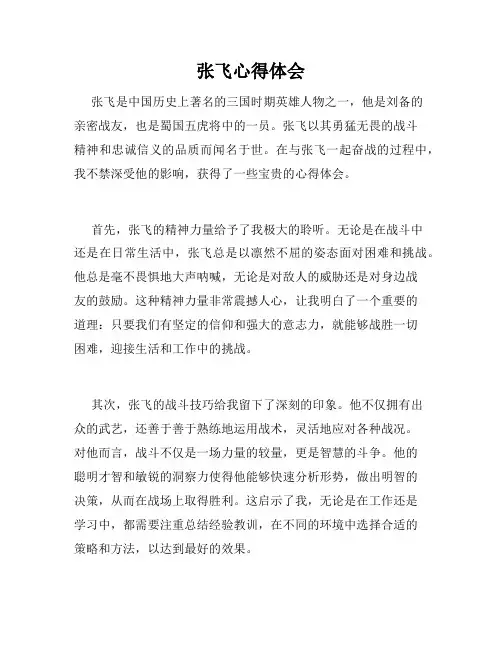 张飞心得体会