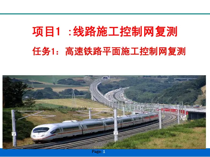 项目1线路施工控制网复测