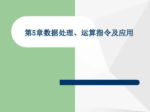 数据处理,运算指令及应用ppt