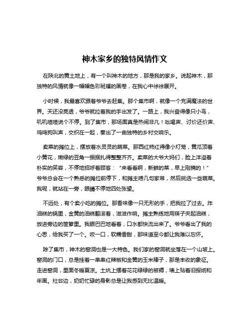 神木家乡的独特风情作文
