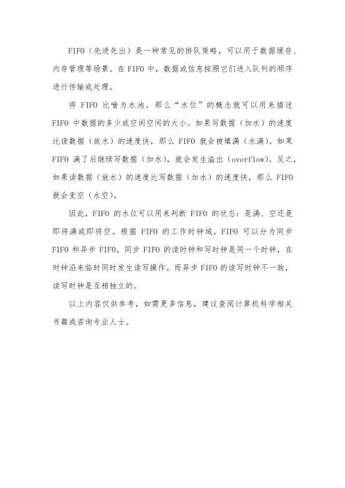 fifo 水位