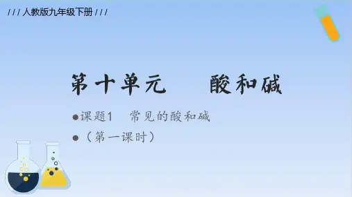 10.1常见的酸和碱-酸碱与指示剂作用自制酸碱指示剂探究实验—九年级化学人教版下册精品课件
