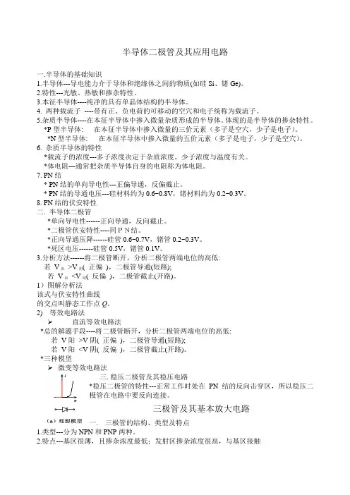 模拟电子技术总结复习 ()