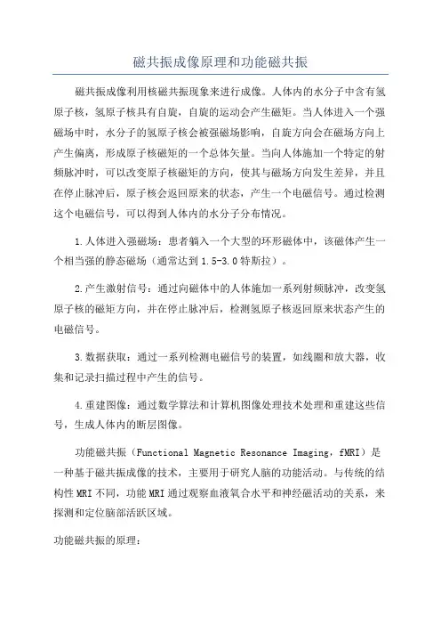 磁共振成像原理和功能磁共振