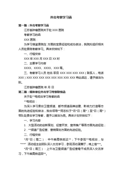 外出考察学习函