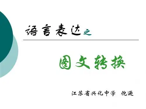 高考复习语言表达之图文转换 PPT课件