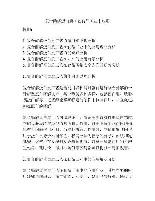 复合酶解蛋白质工艺食品工业中应用