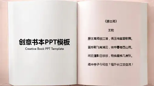 动态创意书本纸张翻页效果通用PPT模板