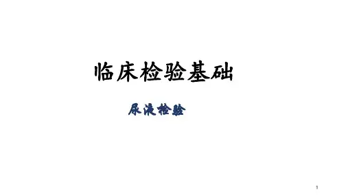 临床检验基础-尿液检验