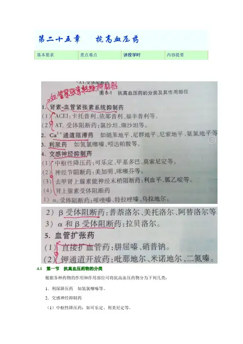 第二十五章   抗高血压药