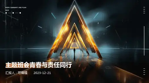 主题班会青春与责任同行课件