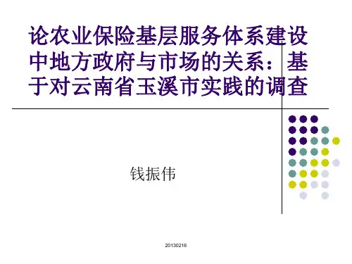 农业保险基层服务体系建设