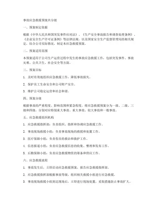 事故应急救援预案共分级