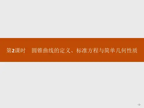人教A版高中同步学考数学选修1精品课件 模块复习课 第2课时 圆锥曲线的定义、标准方程与简单几何性质