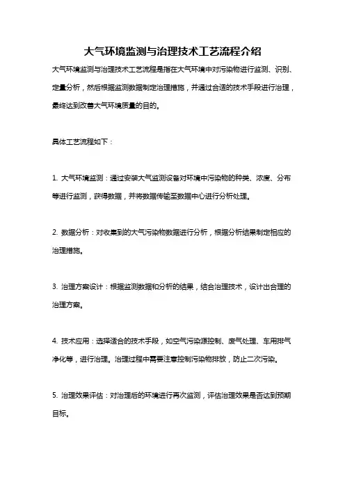 大气环境监测与治理技术工艺流程介绍
