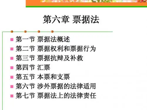 第六章  票据法