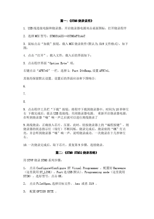 stm8烧录软件