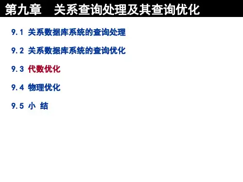 第9章  9.3 代数优化