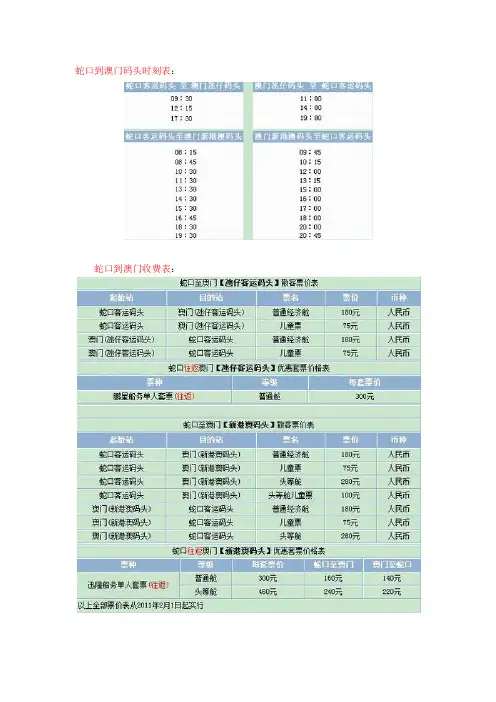 澳门攻略