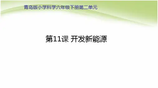 六年级下册科学开发新能源