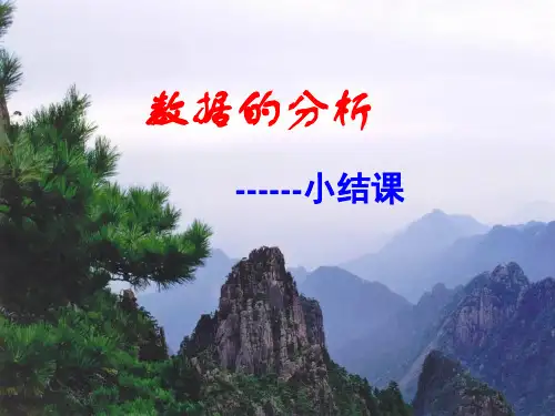 人教版八年级下册二十章数据分析小结 (共25张PPT)