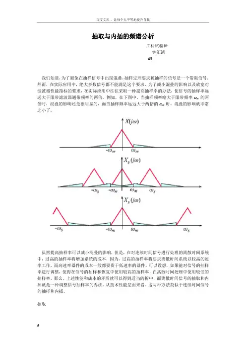 抽取及内插的频谱分析