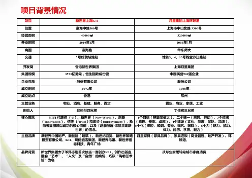 上海新世界K11与环球港的比较与分析 27页PPT文档