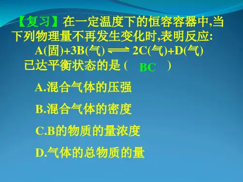 化学化学平衡勒夏特列原理专题ppt课件