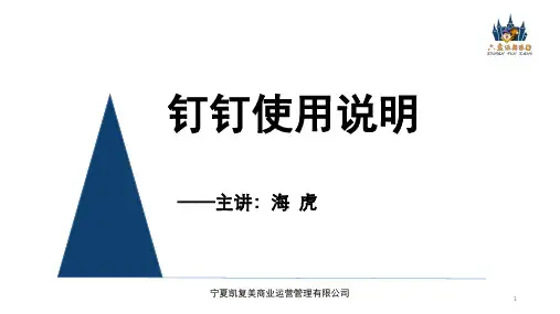钉钉使用说明PPT幻灯片课件