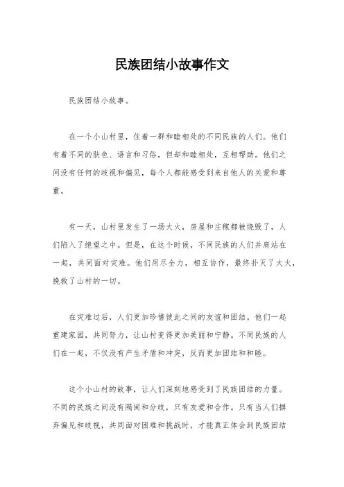 民族团结小故事作文
