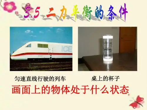浙教版科学七下3.5《二力平衡的条件》ppt课件