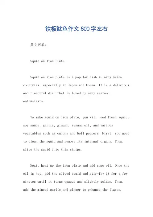 铁板鱿鱼作文600字左右