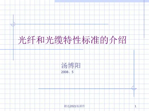 光纤标准的介绍