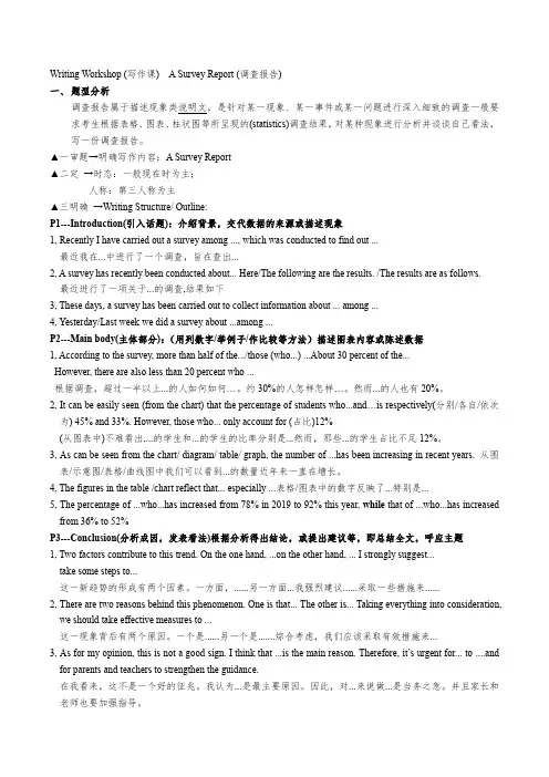 英语调查报告(超实用)