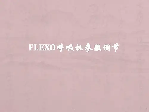 FLEXO无创呼吸机参数调节ppt课件