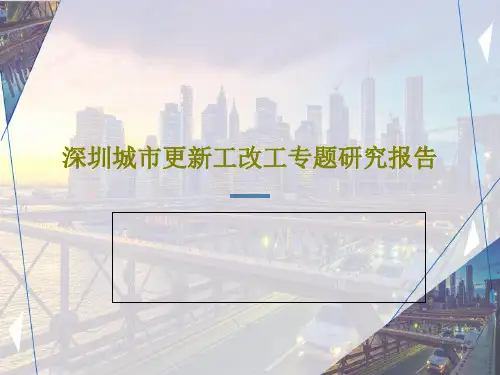 深圳城市更新工改工专题研究报告41页PPT