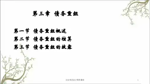 注会考试会计债务重组课件