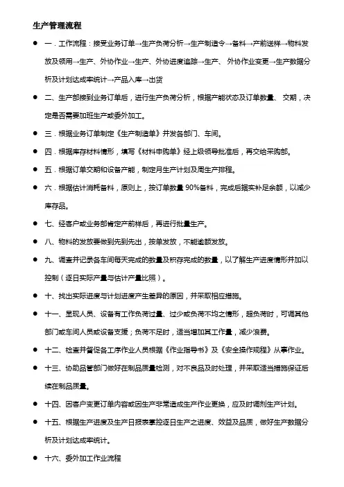 生产管理流程
