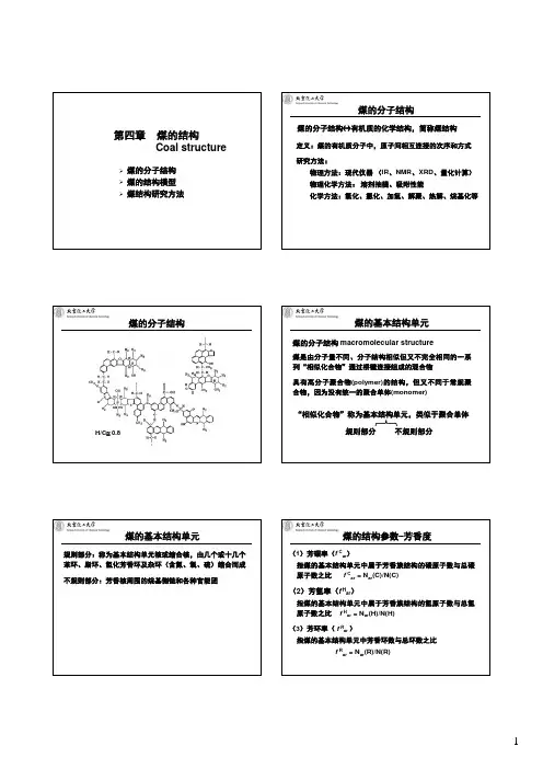 chap4 煤的结构