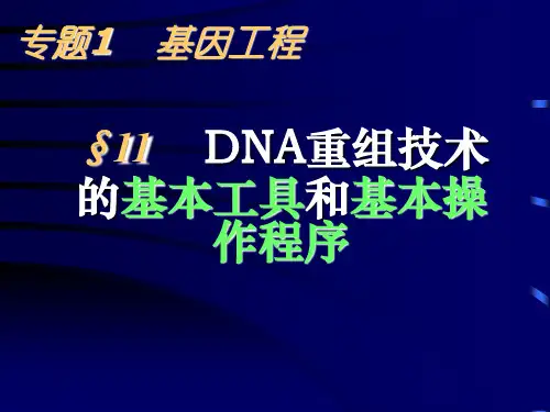 高中生物基因工程pt课件