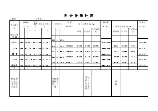附合导线计算