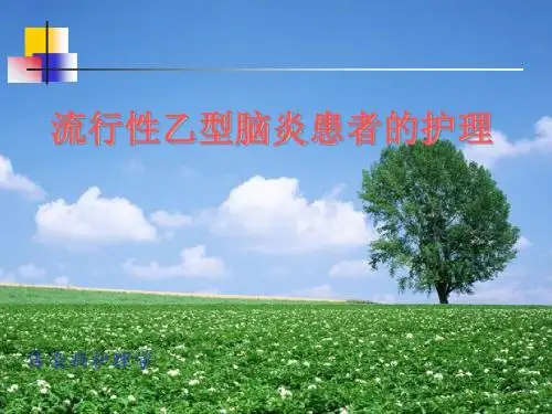 流行性乙型脑炎患者的护理PPT课件