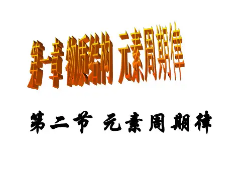 优秀课件——元素周期律(共45张PPT)