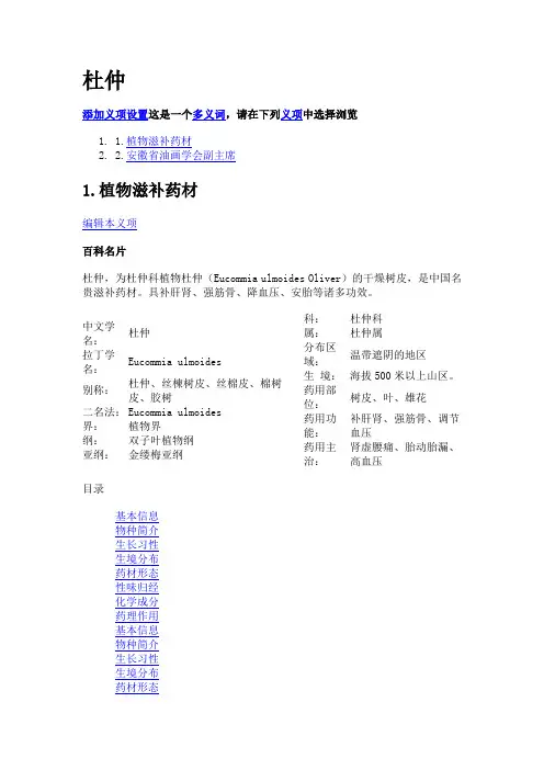 杜仲