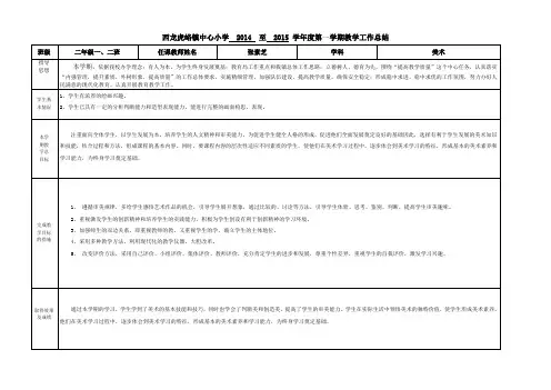 张素芝二年级美术总结