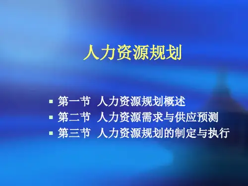 人力资源规划(PPT 55页)