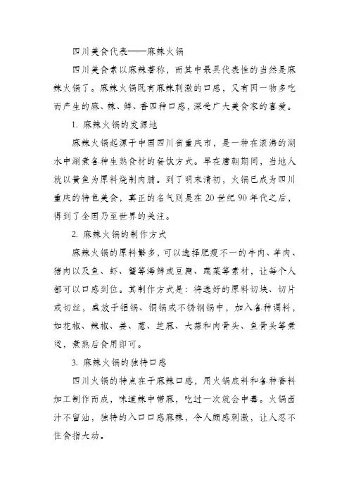 四川美食代表——麻辣火锅